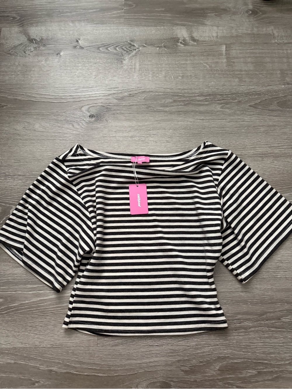 Edikted Jadan Striped Off Shoulder Top